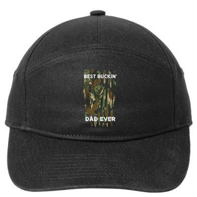 Best Buckin Dad Ever Usa Camouflage Deer Hunting Fathers Day Gift 7-Panel Snapback Hat