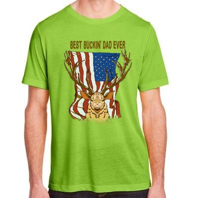 Best Buckin Dad Ever Funny Deer Father’S Day Hunting Dad Gift Adult ChromaSoft Performance T-Shirt