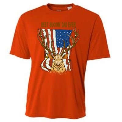 Best Buckin Dad Ever Funny Deer Father’S Day Hunting Dad Gift Cooling Performance Crew T-Shirt