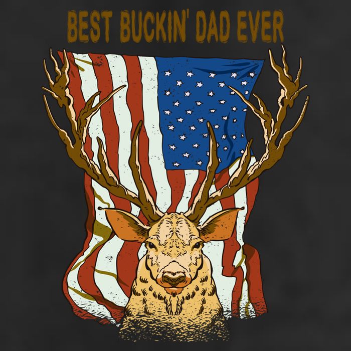 Best Buckin Dad Ever Funny Deer Father’S Day Hunting Dad Gift 7 Panel Mesh Trucker Snapback Hat