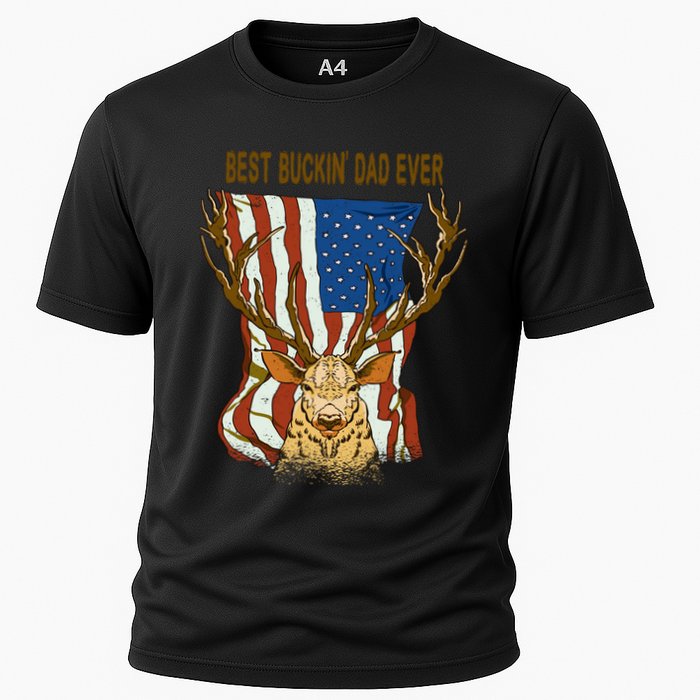 Best Buckin Dad Ever Funny Deer Father’S Day Hunting Dad Gift Cooling Performance Crew T-Shirt