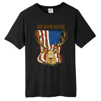 Best Buckin Dad Ever Funny Deer Father’S Day Hunting Dad Gift Tall Fusion ChromaSoft Performance T-Shirt