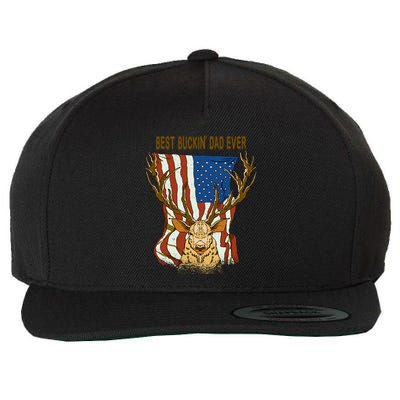 Best Buckin Dad Ever Funny Deer Father’S Day Hunting Dad Gift Wool Snapback Cap