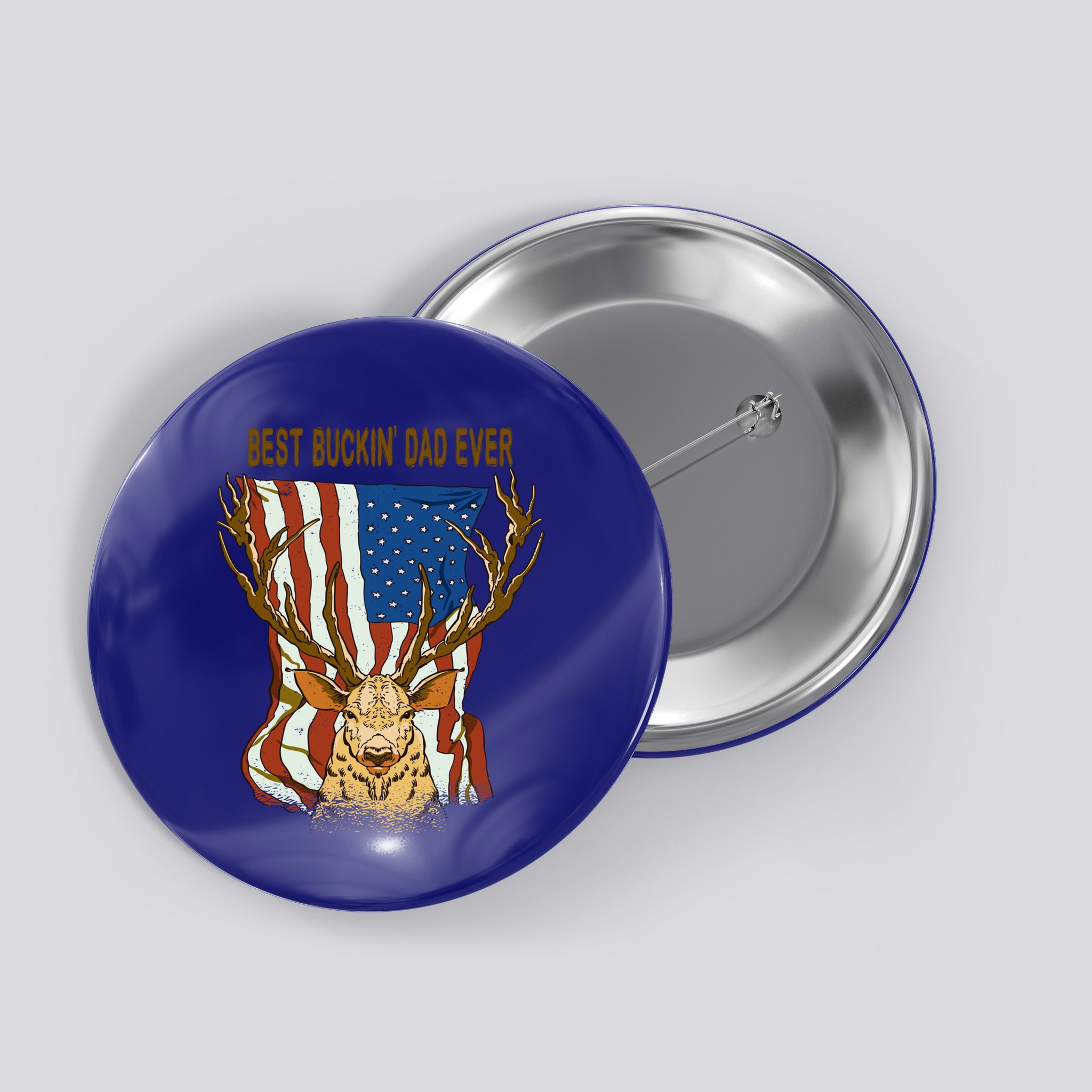 Best Buckin Dad Ever Funny Deer Father’S Day Hunting Dad Gift Button
