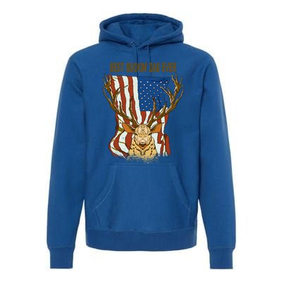 Best Buckin Dad Ever Funny Deer Father’S Day Hunting Dad Gift Premium Hoodie