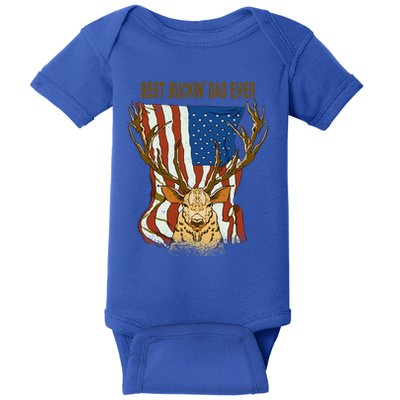 Best Buckin Dad Ever Funny Deer Father’S Day Hunting Dad Gift Baby Bodysuit