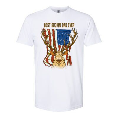 Best Buckin Dad Ever Funny Deer Father’S Day Hunting Dad Gift Softstyle CVC T-Shirt