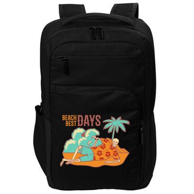 Best Beach Days Skeleton Summer Vibe Impact Tech Backpack
