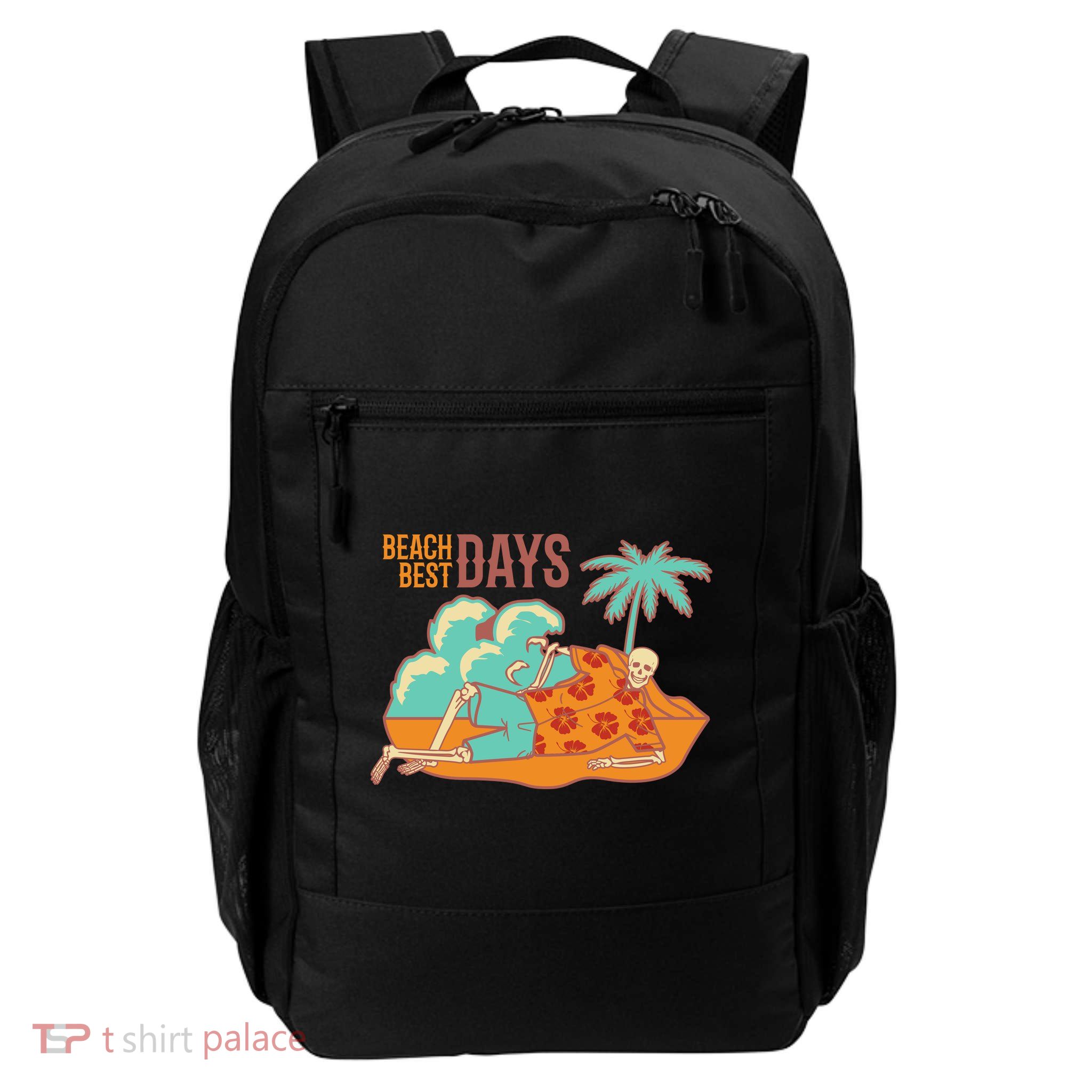 Best Beach Days Skeleton Summer Vibe Daily Commute Backpack