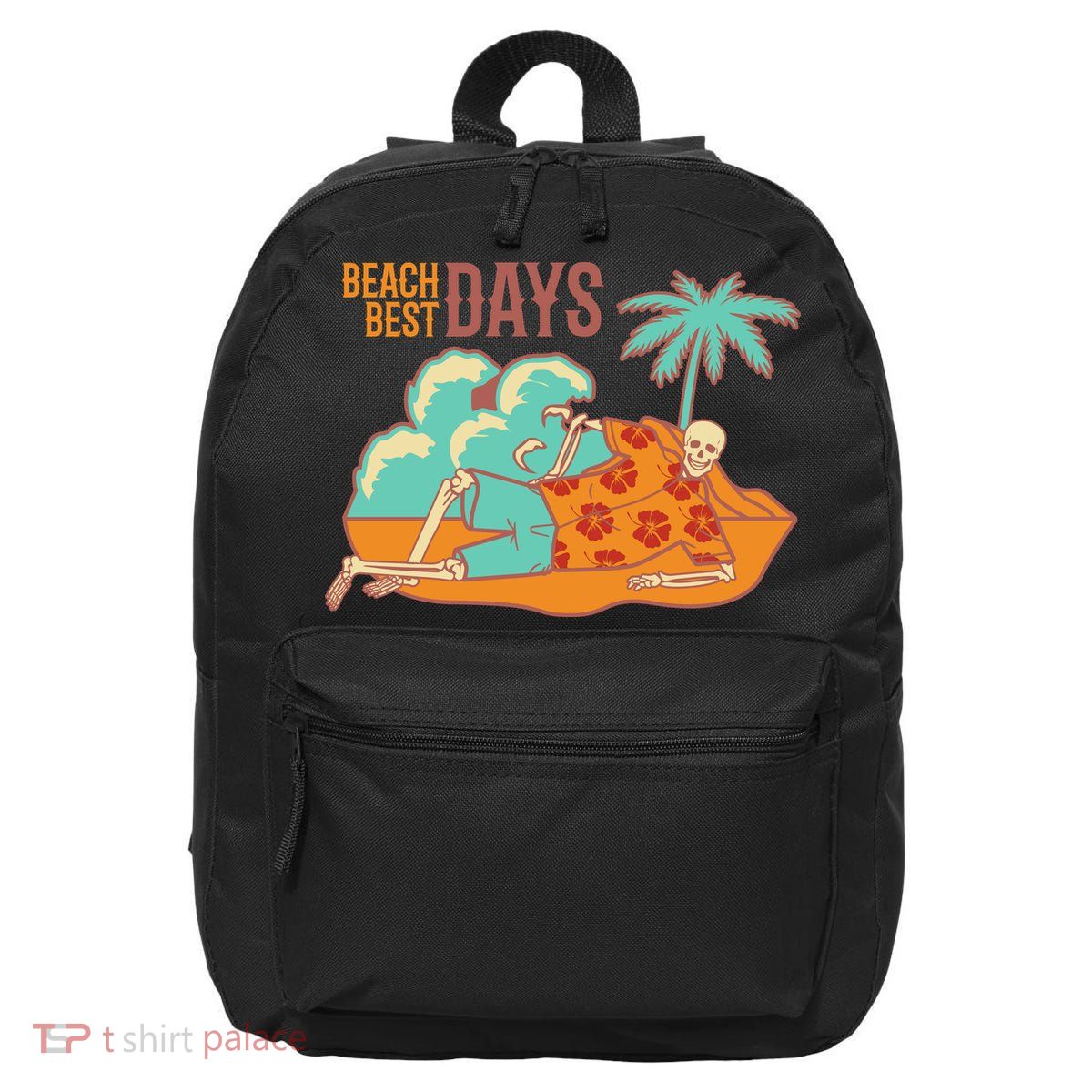 Best Beach Days Skeleton Summer Vibe 16 in Basic Backpack