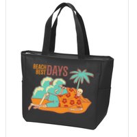 Best Beach Days Skeleton Summer Vibe Zip Tote Bag