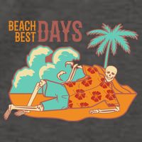 Best Beach Days Skeleton Summer Vibe Vector Backpack
