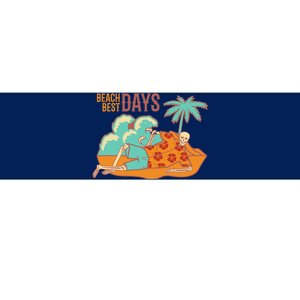 Best Beach Days Skeleton Summer Vibe Bumper Sticker