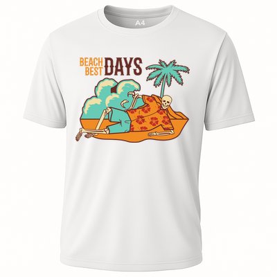 Best Beach Days Skeleton Summer Vibe Performance Shirt