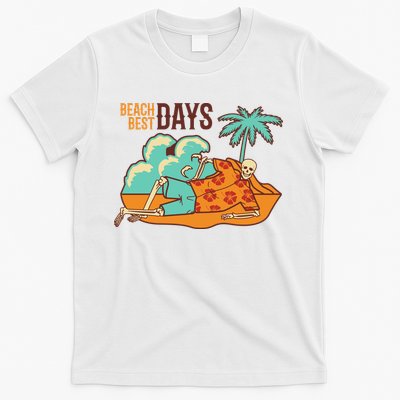 Best Beach Days Skeleton Summer Vibe T-Shirt