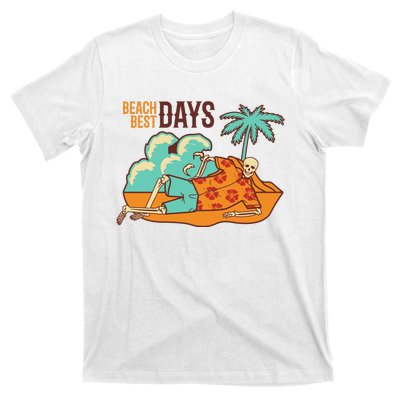 Best Beach Days Skeleton Summer Vibe T-Shirt