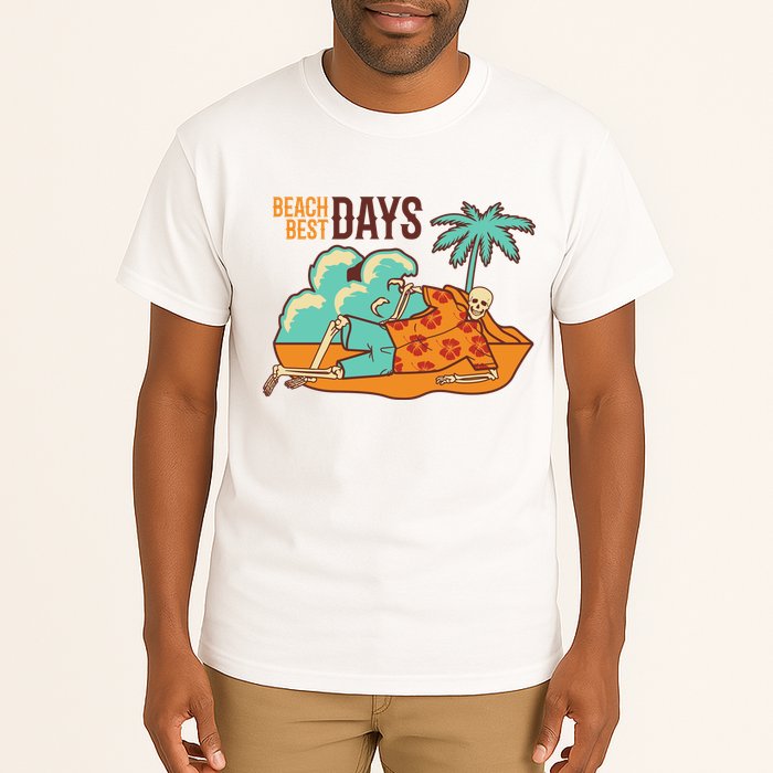 Best Beach Days Skeleton Summer Vibe Tall T-Shirt