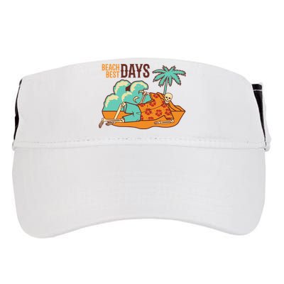 Best Beach Days Skeleton Summer Vibe Adult Drive Performance Visor