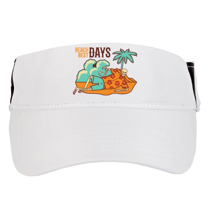 Best Beach Days Skeleton Summer Vibe Adult Drive Performance Visor