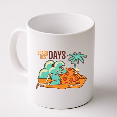 Best Beach Days Skeleton Summer Vibe Mug