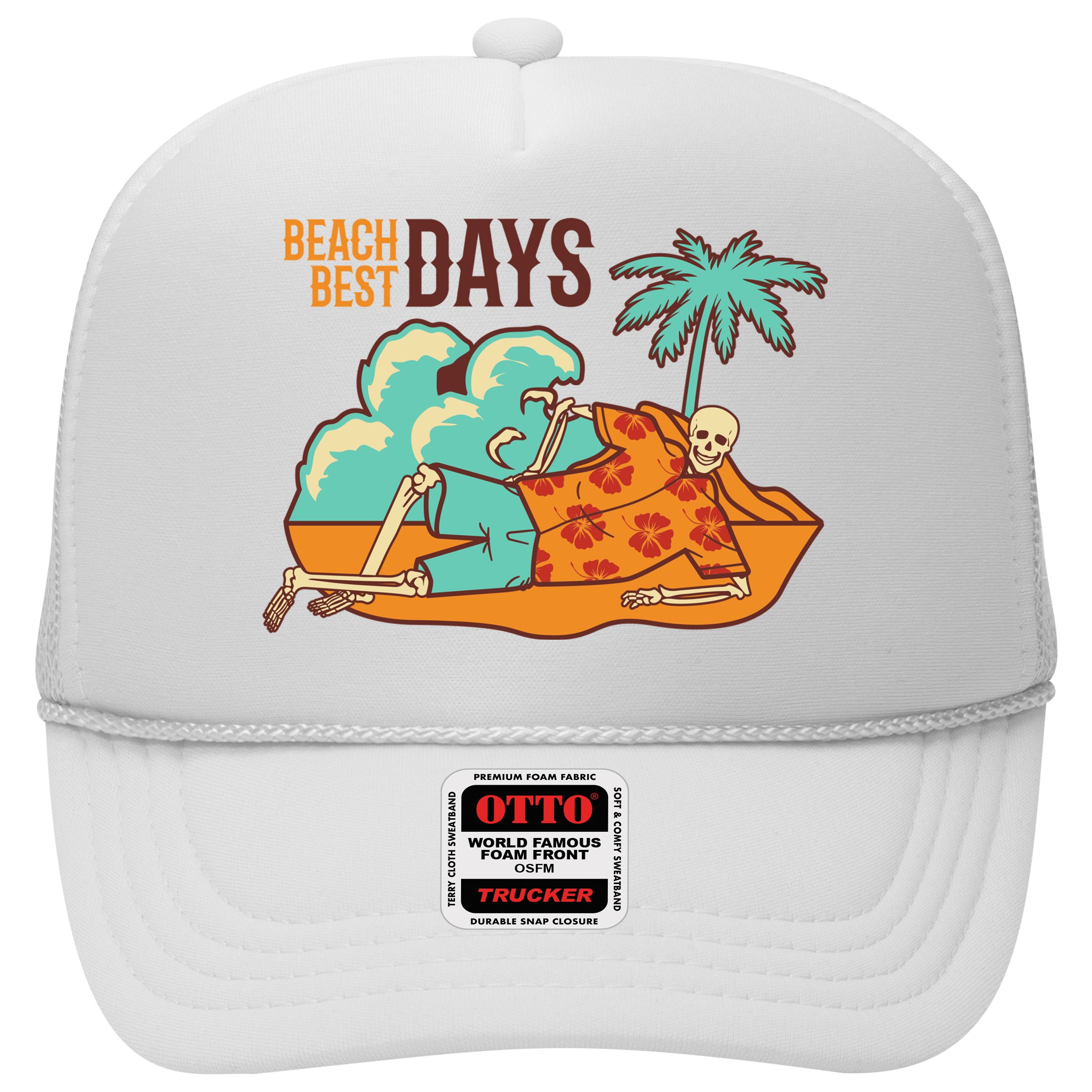 Best Beach Days Skeleton Summer Vibe Hat