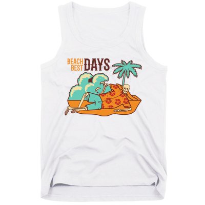 Best Beach Days Skeleton Summer Vibe Tank Top