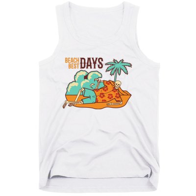 Best Beach Days Skeleton Summer Vibe Tank Top