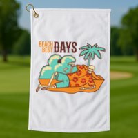 Best Beach Days Skeleton Summer Vibe Golf Towel