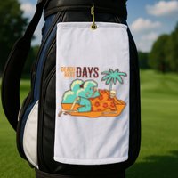 Best Beach Days Skeleton Summer Vibe Golf Towel