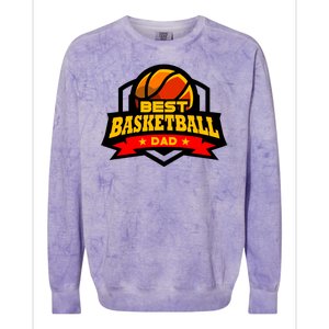 Best Basketball Dad Gift Colorblast Crewneck Sweatshirt