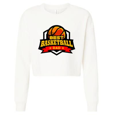 Best Basketball Dad Gift Cropped Pullover Crew
