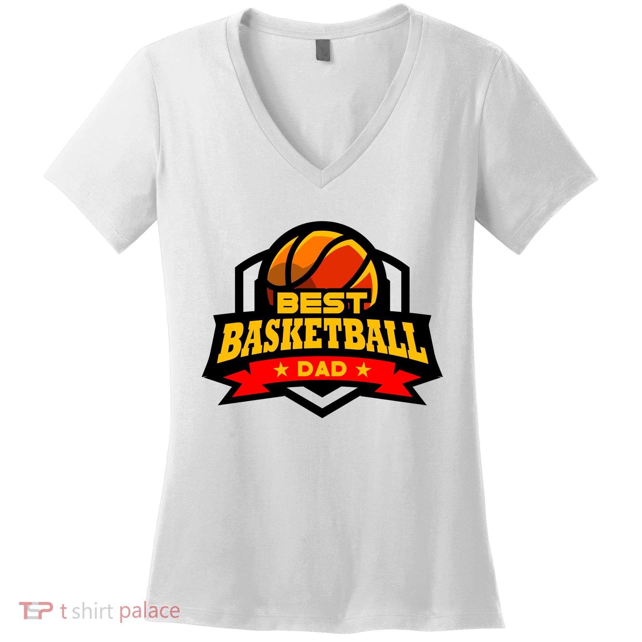 Best Basketball Dad Gift Women's V-Neck T-Shirt