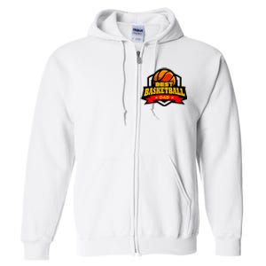 Best Basketball Dad Gift Full Zip Hoodie