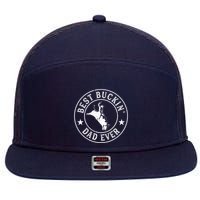 Best Buckin Dad Ever Cowboy Bull Riding Rodeo Funny 7 Panel Mesh Trucker Snapback Hat