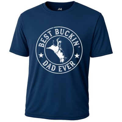 Best Buckin Dad Ever Cowboy Bull Riding Rodeo Funny Performance Shirt