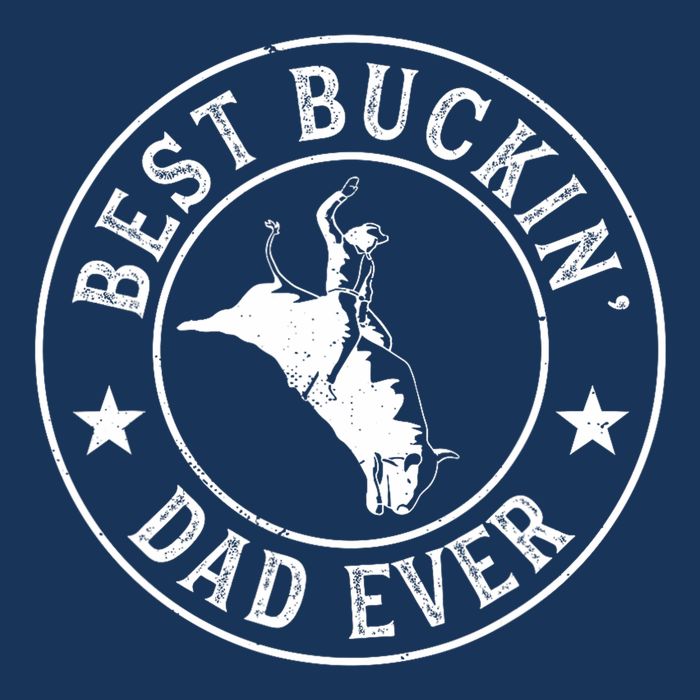 Best Buckin Dad Ever Cowboy Bull Riding Rodeo Funny Sustainable Bucket Hat