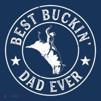 Best Buckin Dad Ever Cowboy Bull Riding Rodeo Funny Flatbill Hat