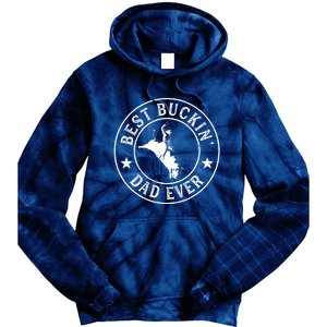 Best Buckin Dad Ever Cowboy Bull Riding Rodeo Funny Tie Dye Hoodie