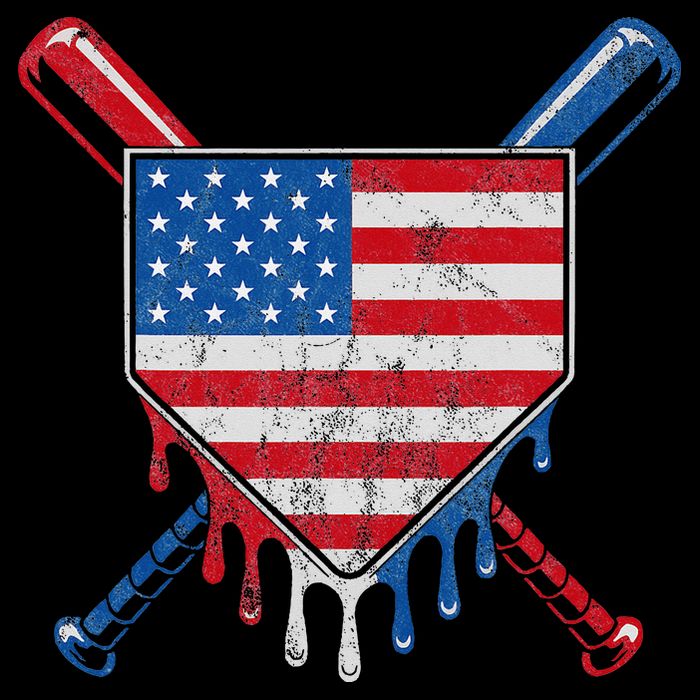 Baseball Bat Drip Ice Cream Patriotic American Flag Drip Impact Tech Backpack