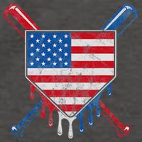 Baseball Bat Drip Ice Cream Patriotic American Flag Drip Vector Backpack