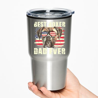 Best Boxer Dad Ever USA Flag American Dog Animal Lover Tumbler