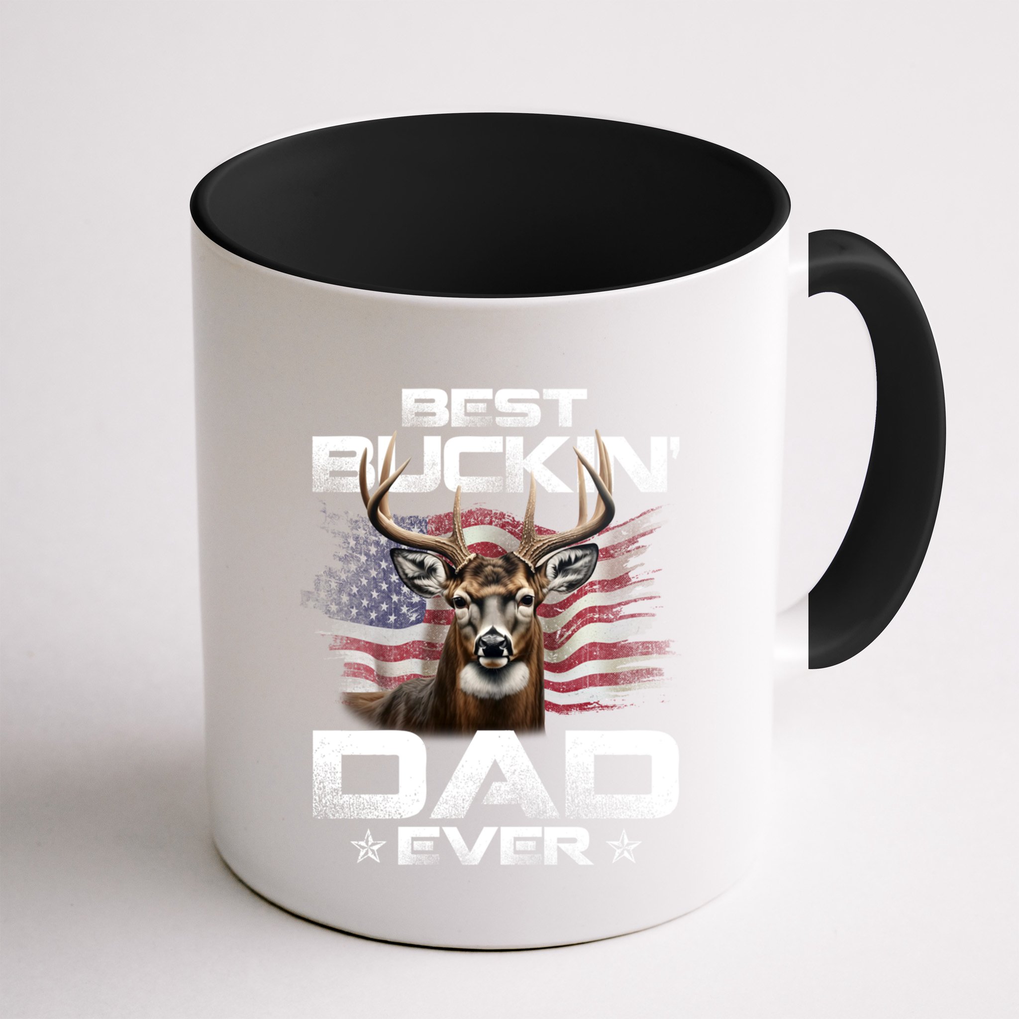 Best Buckin Dad Ever Usa Flag Deer Hunting FatherS Day Great Gift Mug