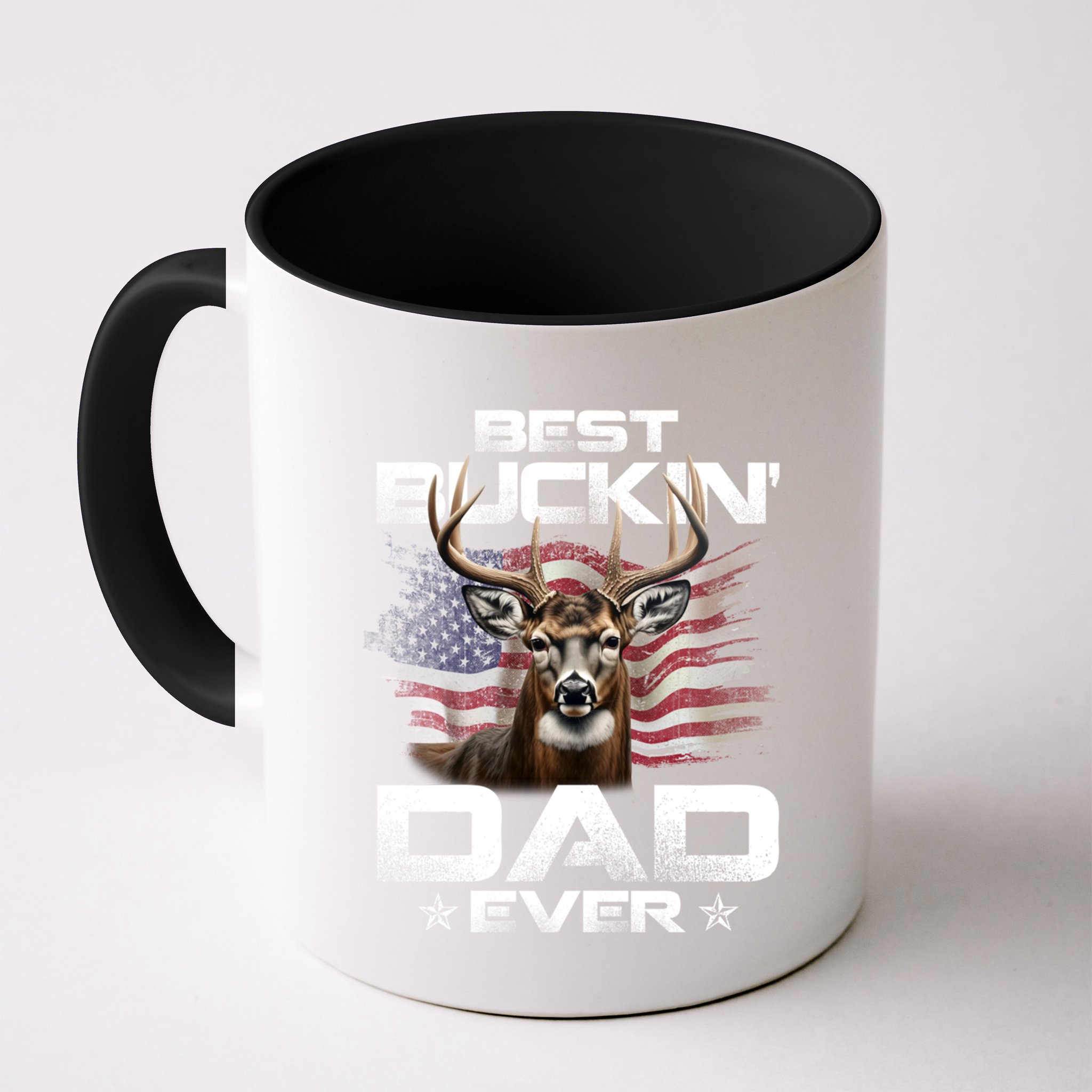 Best Buckin Dad Ever Usa Flag Deer Hunting FatherS Day Great Gift Mug
