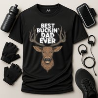 Best Buckin Dad Ever Buck And Deer Hunting FatherS Day Gift Cooling Performance Crew T-Shirt