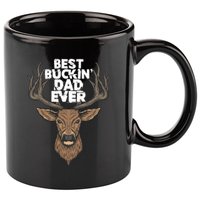 Best Buckin Dad Ever Buck And Deer Hunting FatherS Day Gift 11oz C Handle Ceramic Mug