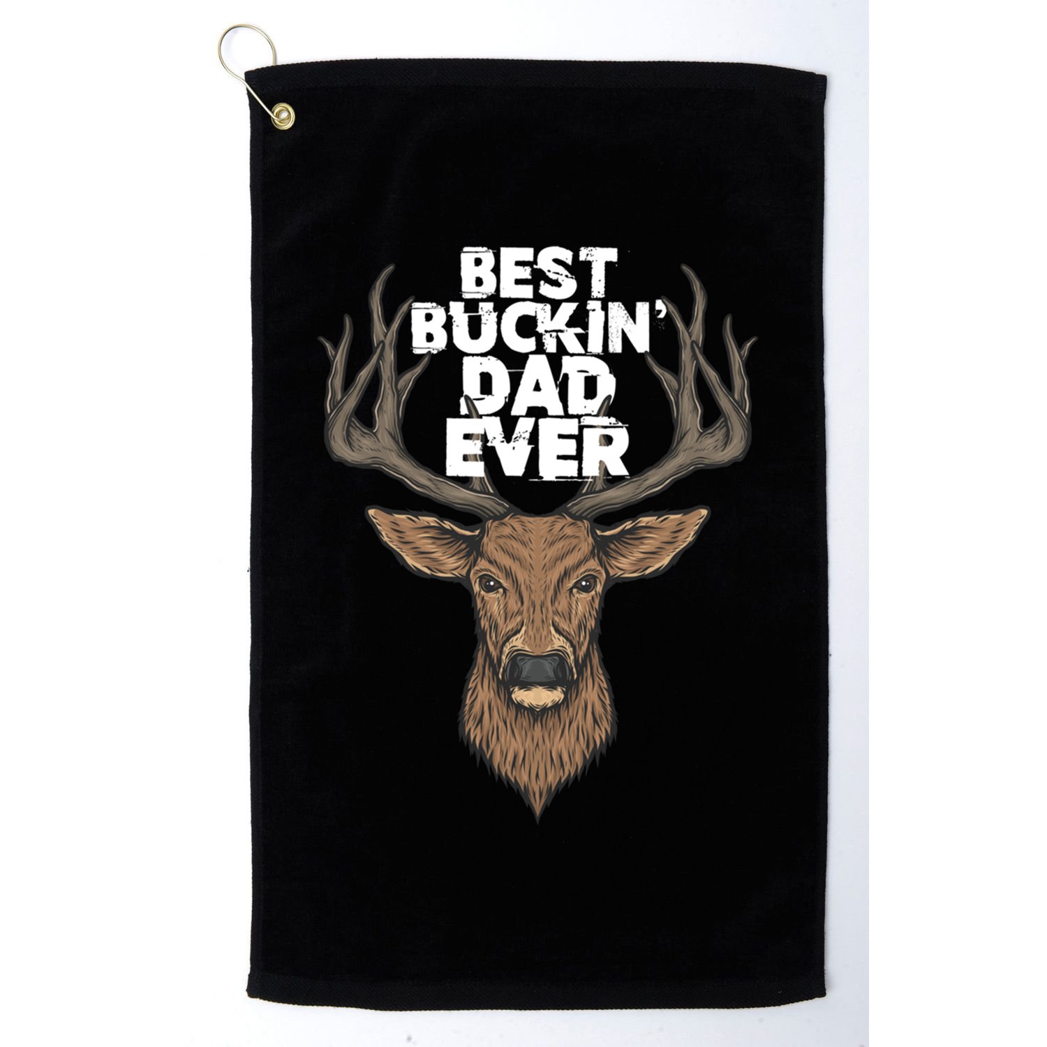 Best Buckin Dad Ever Buck And Deer Hunting FatherS Day Gift Golf Towel