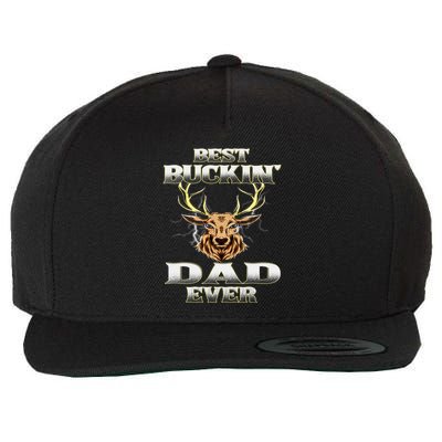 Best Buckin Dad Ever Deer Hunting Bucking Father Grandpa Gift Wool Snapback Cap