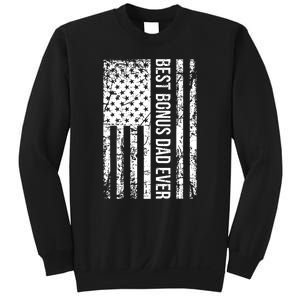 Best Bonus Dad Ever American USA Flag Fathers Day Gift Dad Sweatshirt