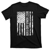 Best Bonus Dad Ever American USA Flag Fathers Day Gift Dad T-Shirt