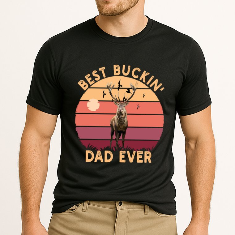 Best Buckin Dad Ever FatherS Day Deer Hunters Hunting Cool Gift Cooling Performance Crew T-Shirt